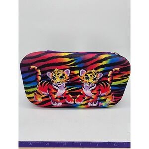 Lisa Frank Forrest Tiger Molded Pencil Pouch Makeup Travel Case Box Holder 8"